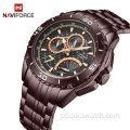 NAVIFORCE 9183 Fashion New Large Dial Relógios masculinos de quartzo luminoso Relógios de pulso esportivos